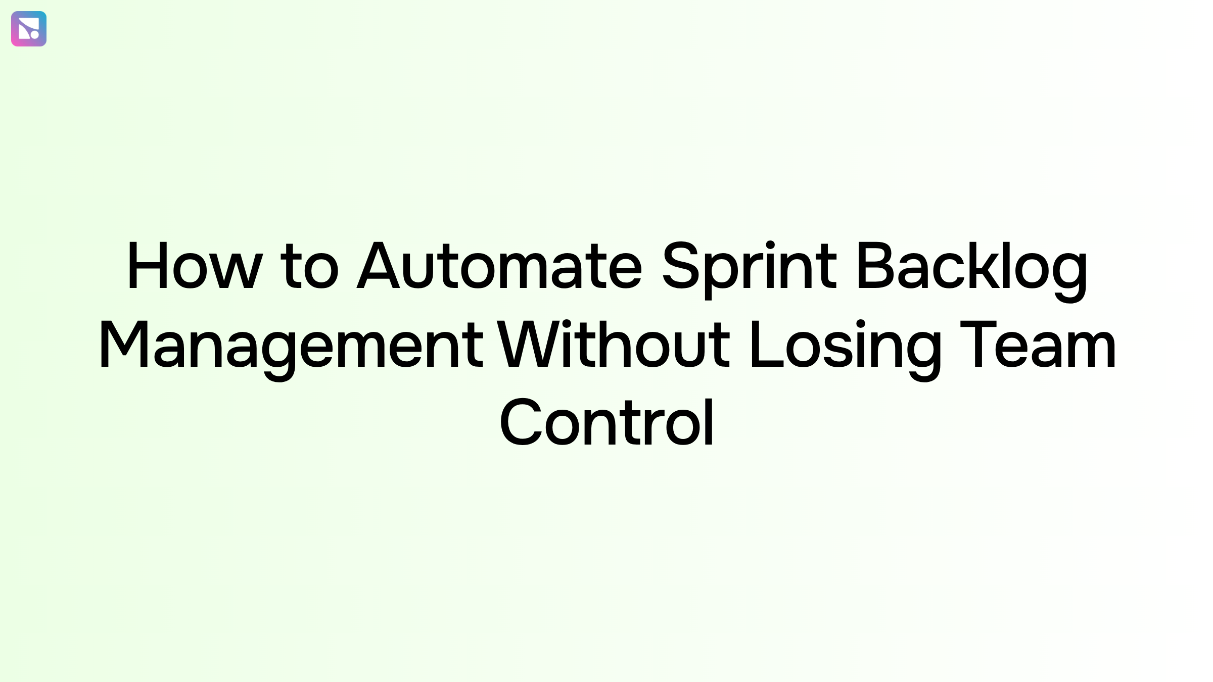 Modern digital dashboard showing automated sprint backlog management with organized task cards and workflow columns in professional blue and white.