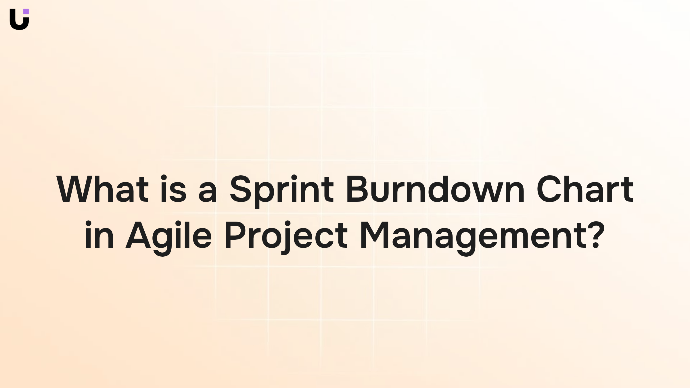 Sprint burndown chart showing descending task line on grid, representing agile project progress tracking