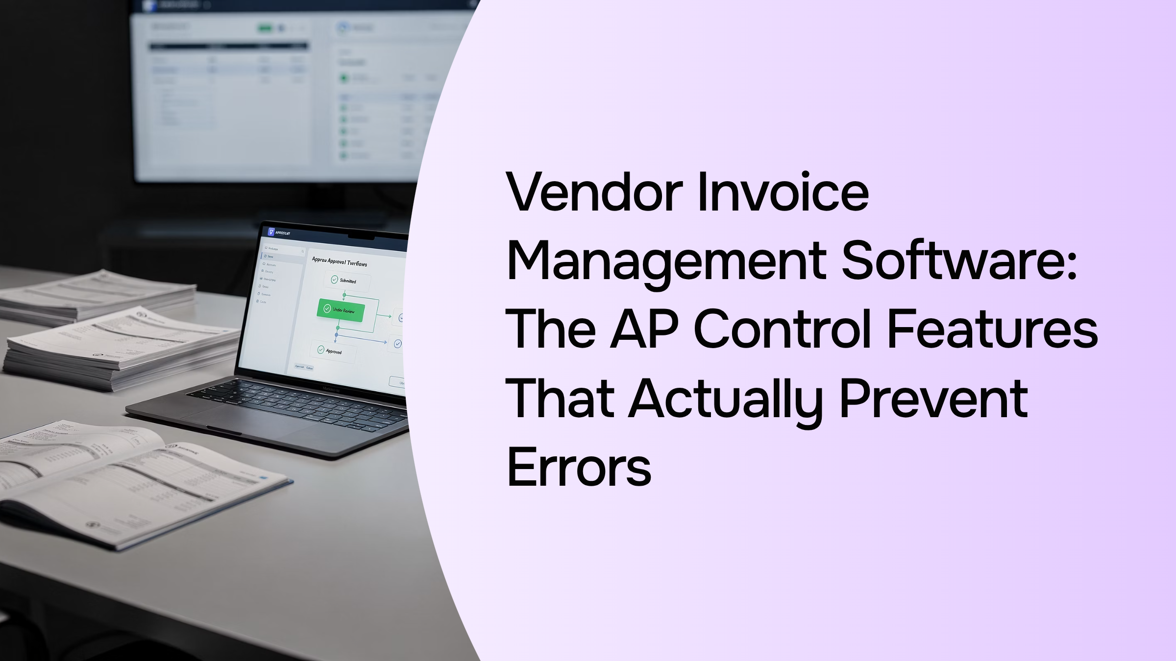 Modern dashboard interface showing organized invoice management with error-prevention controls and validation checkmarks