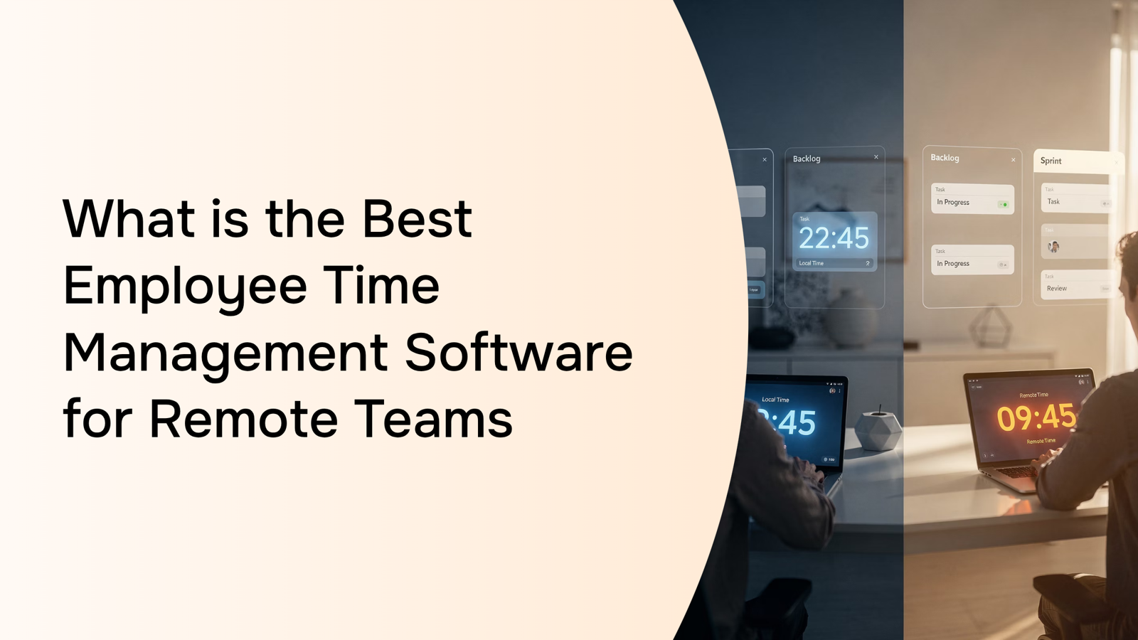 Digital time management dashboard on modern monitor displaying productivity metrics and team scheduling in professional corporate setting