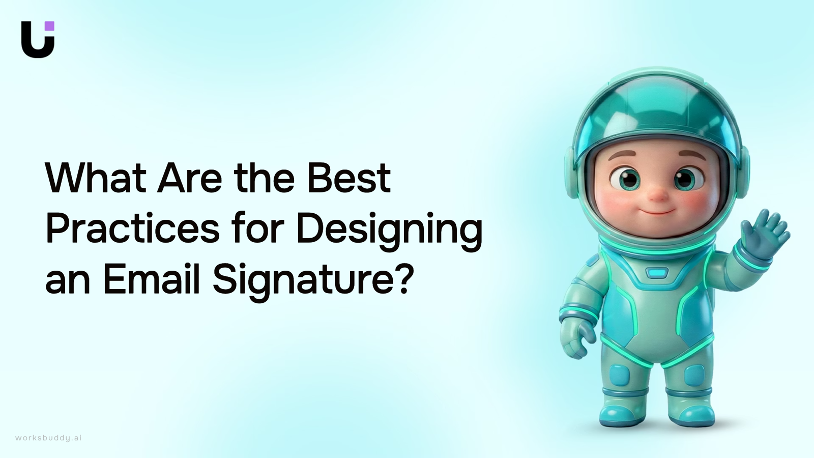 Professional email signature template displayed on monitor, representing best practices for email design
