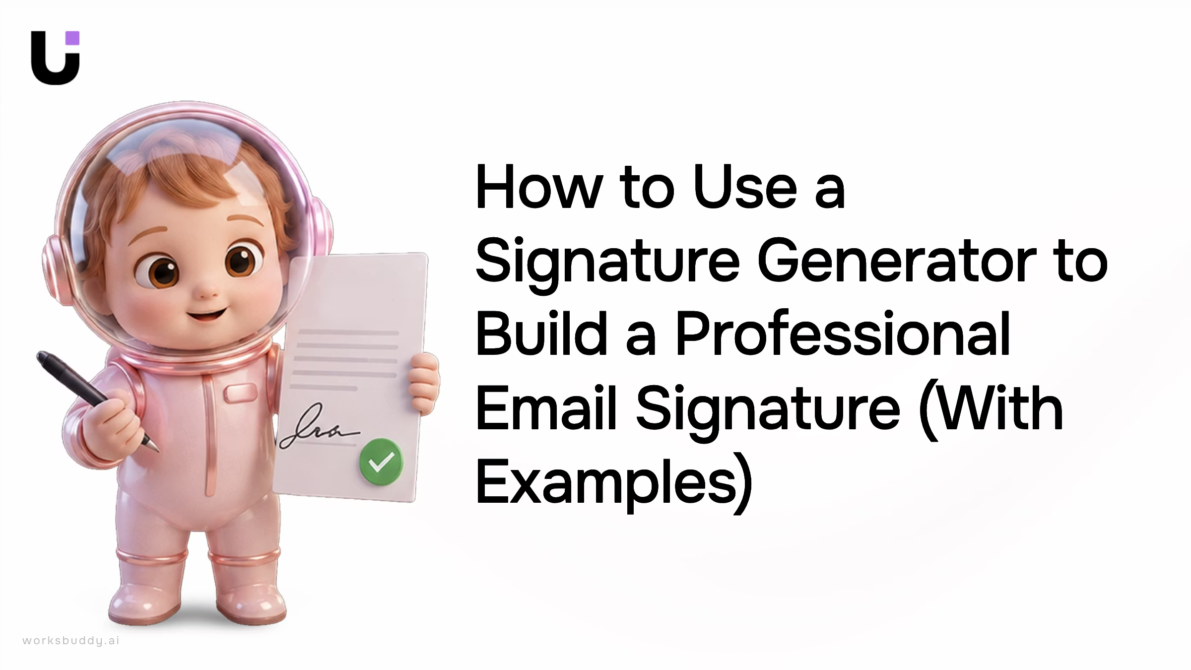 Professional digital workspace with email signature display on monitor, representing signature generator tools for business communication