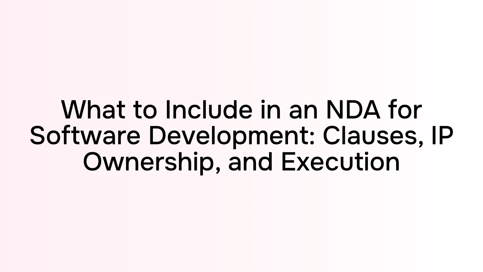 Professional NDA contract document on tablet with legal symbols representing software development agreement and IP protection