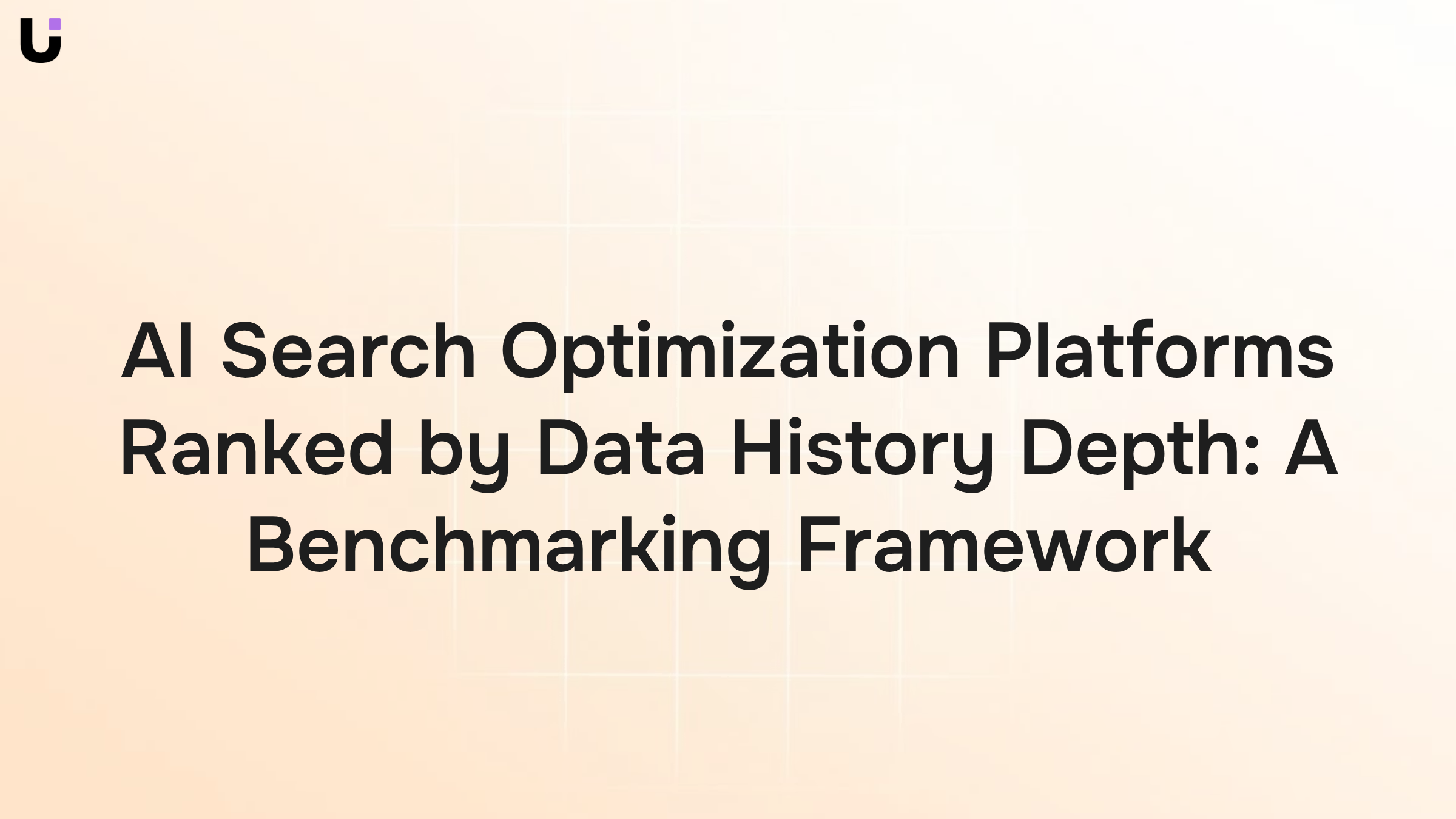 Abstract 3D data visualization with layered nodes and timeline markers representing AI search optimization benchmarking framework