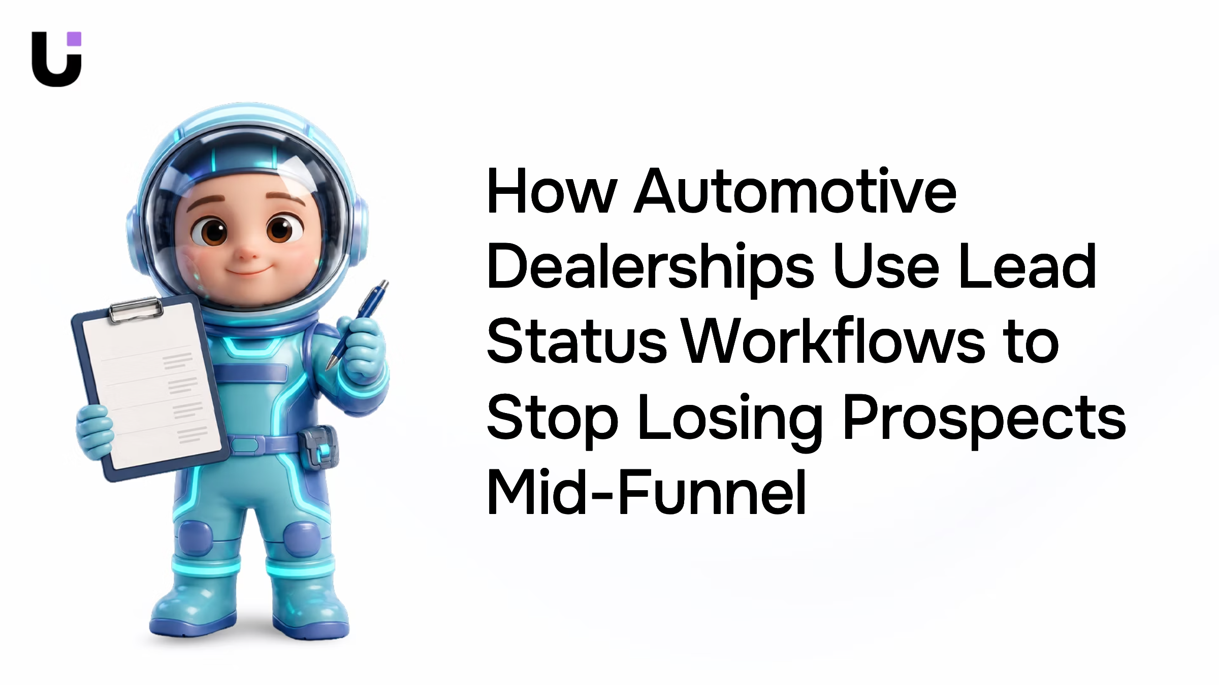 Modern automotive dealership lead management workflow dashboard with connected status stages and sleek interface design