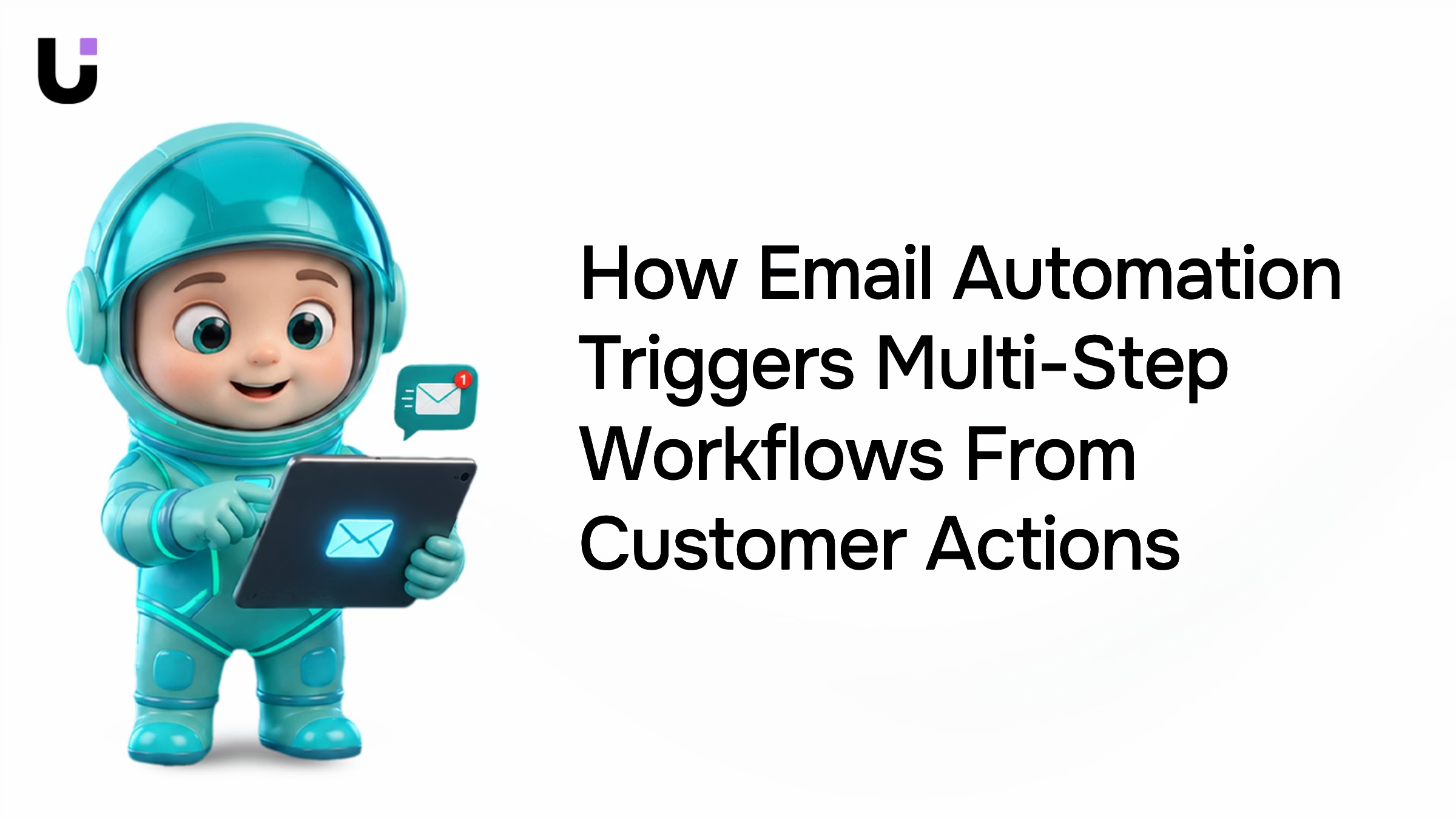 Digital workflow automation diagram showing interconnected nodes and pathways representing email triggers and multi-step customer action sequences