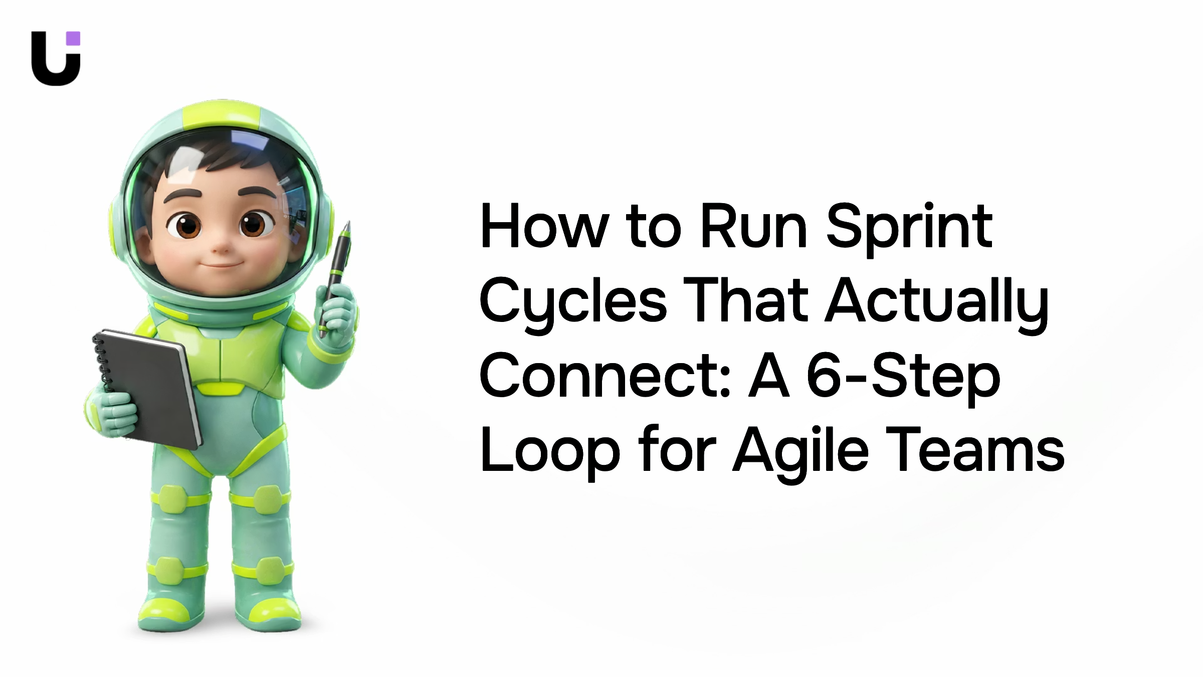 Abstract 3D loop of interconnected nodes representing sprint cycles and agile team connection