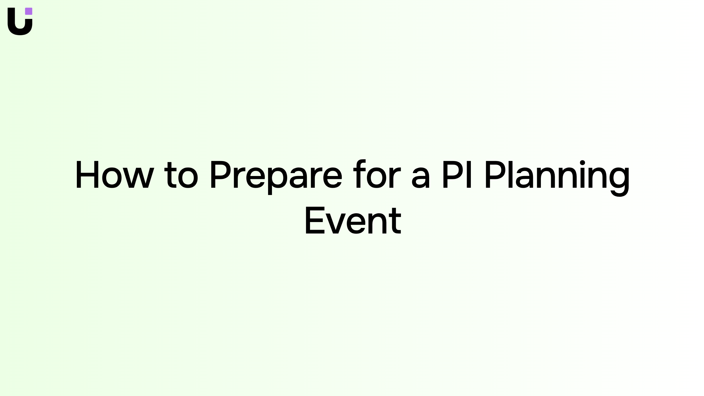 Modern conference room with planning materials and digital displays representing PI planning preparation