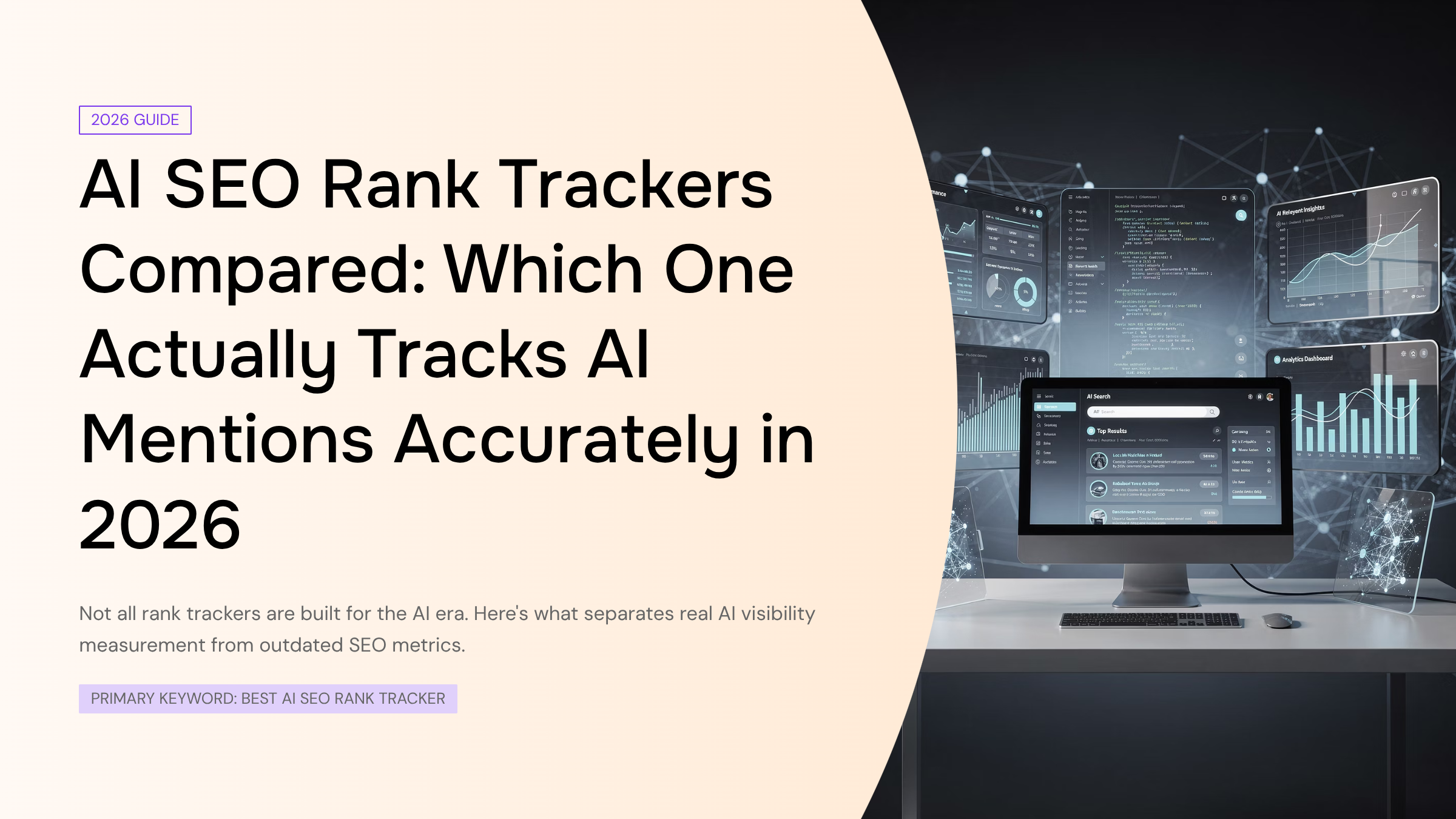 Modern digital dashboard displaying AI SEO ranking metrics and analytics with upward trending graphs and data visualization