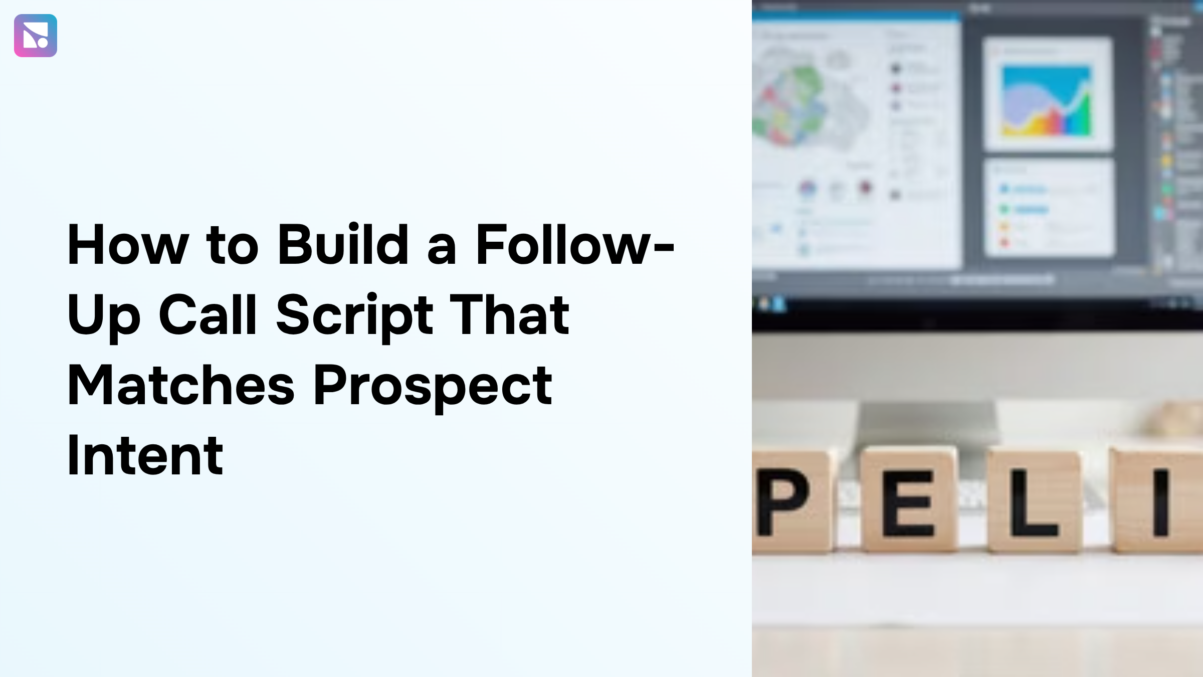 Professional conducting follow-up sales call with notes and CRM data on desk