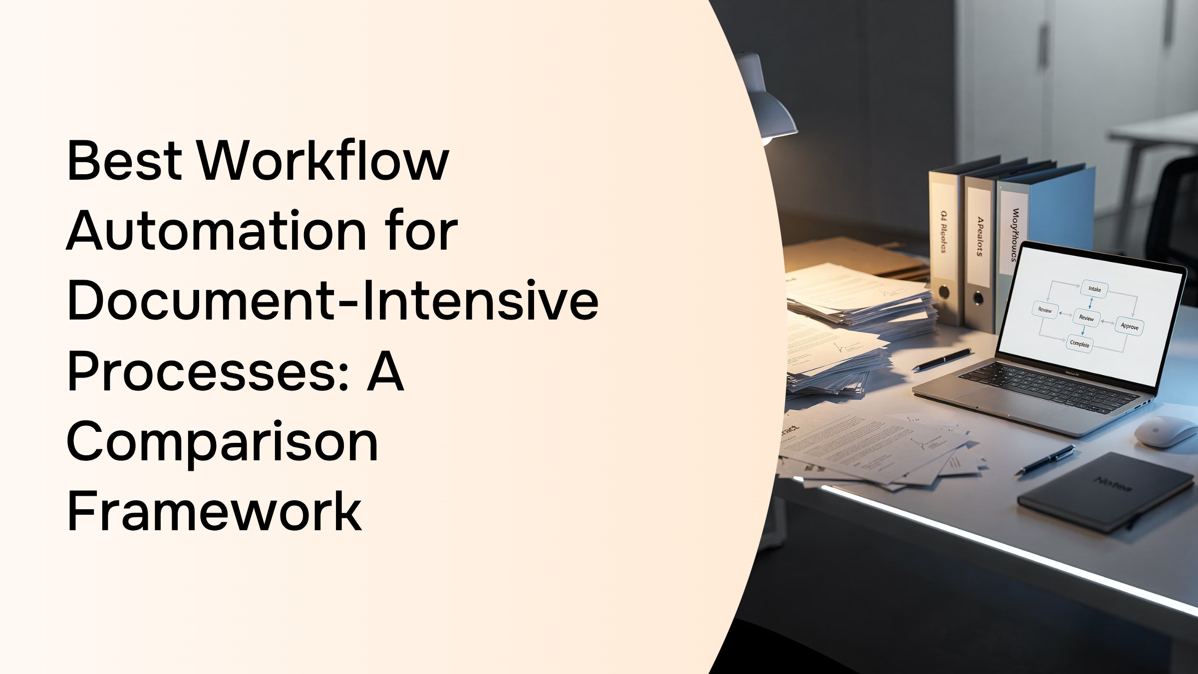 Document workflow automation visualization showing organized file organization and digital process optimization