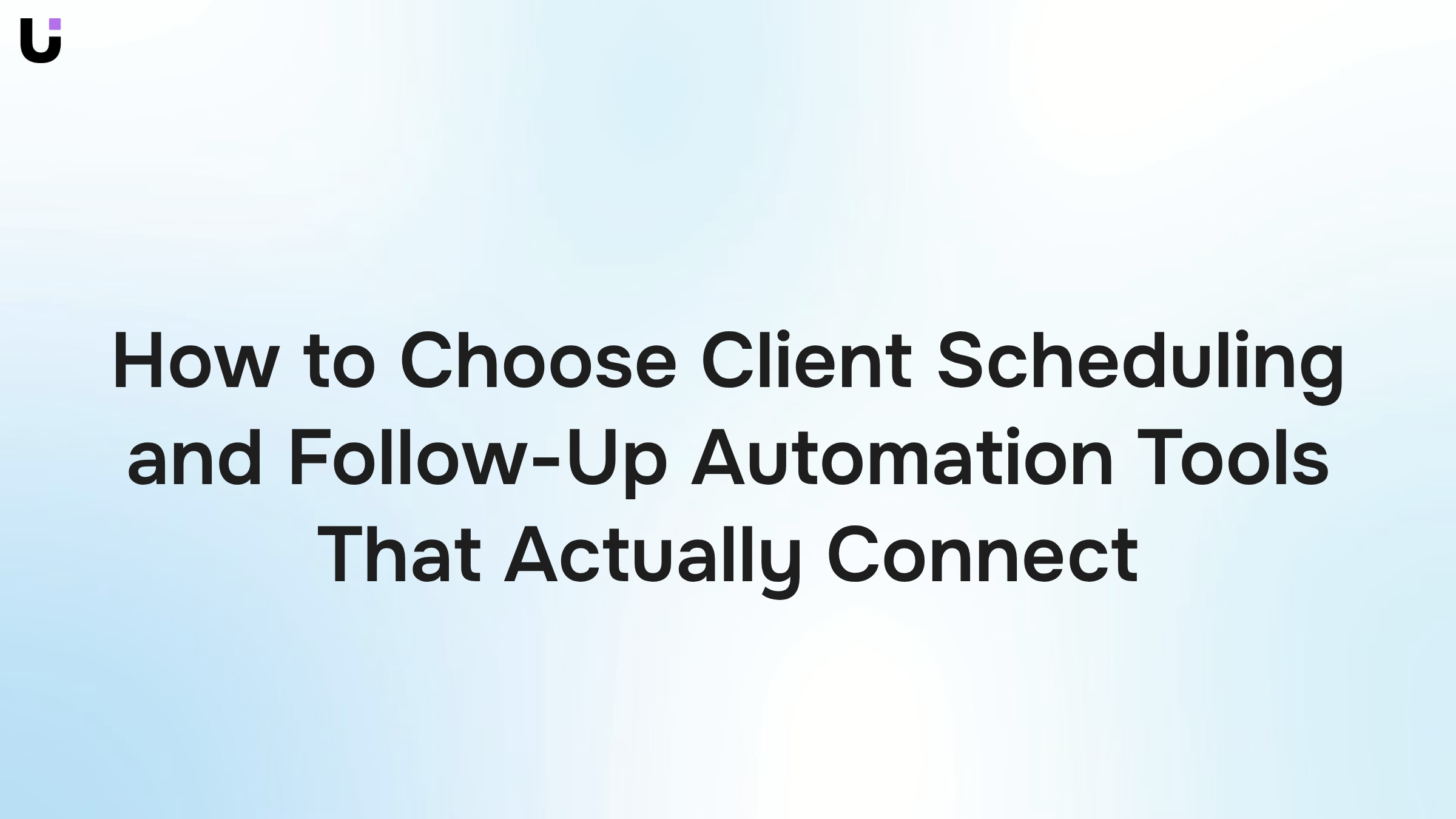 Modern desktop workspace with calendar automation interface on monitor, representing client scheduling and follow-up tools