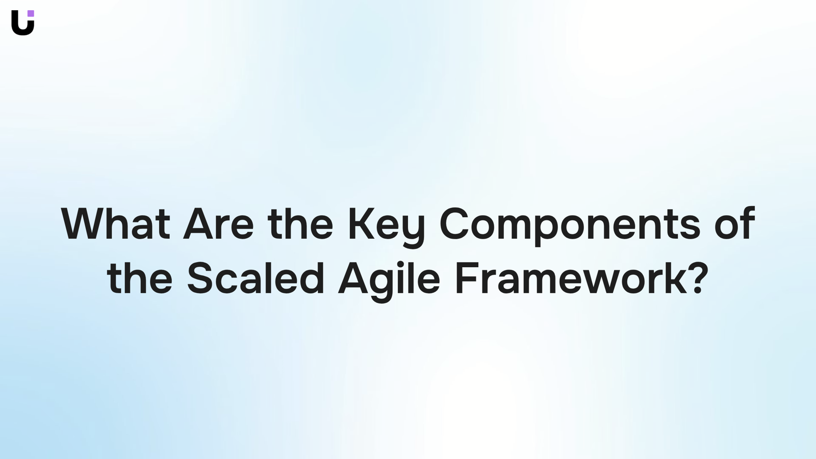 Abstract 3D framework visualization representing Scaled Agile Framework components in professional blue and gray tones