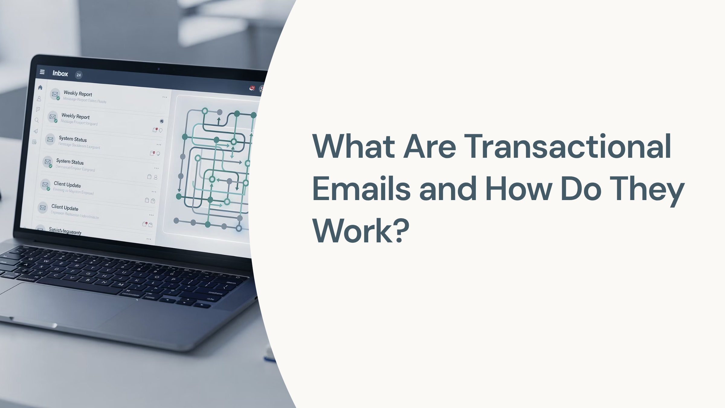 Modern digital envelope icon with data streams representing transactional email automation and delivery system