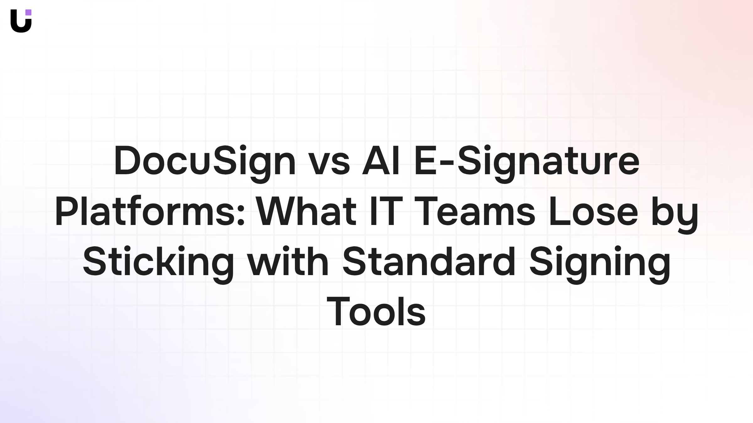 Split-screen comparison of traditional e-signature vs AI-powered platform dashboard in modern corporate setting